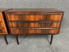 Pair of Vintage Danish Mid Century Modern Rosewood Nightstands - 3668443