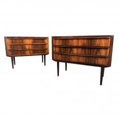 Pair of Vintage Danish Mid Century Modern Rosewood Nightstands - 3668444