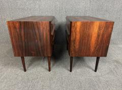 Pair of Vintage Danish Mid Century Modern Rosewood Nightstands - 3668445