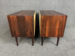 Pair of Vintage Danish Mid Century Modern Rosewood Nightstands - 3668446