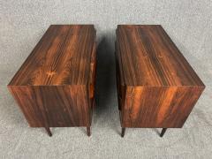 Pair of Vintage Danish Mid Century Modern Rosewood Nightstands - 3668447