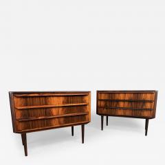 Pair of Vintage Danish Mid Century Modern Rosewood Nightstands - 3671189