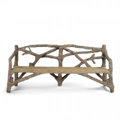 Pair of Vintage Faux Bois Benches - 4015626