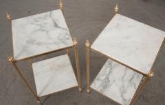 Pair of Vintage French Brass Side Tables - 1191959