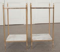 Pair of Vintage French Brass Side Tables - 1191965