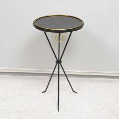Pair of Vintage French Brass and Metal Tripod Tables - 3714219