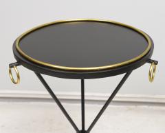 Pair of Vintage French Brass and Metal Tripod Tables - 3714222
