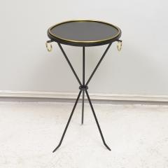 Pair of Vintage French Brass and Metal Tripod Tables - 3714223