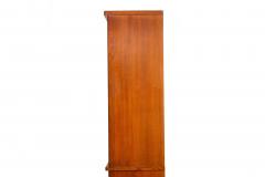 Pair of Vintage French Moderne Brushed Oak Bookcases Display Cabinets - 4501921