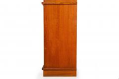 Pair of Vintage French Moderne Brushed Oak Bookcases Display Cabinets - 4501922