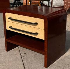 Pair of Vintage Italian Art Deco Mahogany Nightstands - 3870410