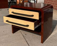 Pair of Vintage Italian Art Deco Mahogany Nightstands - 3870438