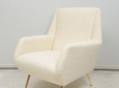 Pair of Vintage Italian Mid Century Chairs upholstered in Boucle Fabric - 3200518