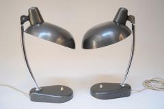 Pair of Vintage Italian Modern Industrial Chromed Metal Task Lamps by Seminara - 3519229