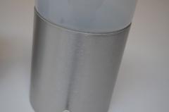 Pair of Vintage Italian Opaline Glass and Aluminum Table Lamps - 3518712