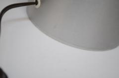 Pair of Vintage Italian Opaline Glass and Aluminum Table Lamps - 3518714