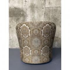 Pair of Vintage Kagan Style Modern Swivel Tub Chairs Scalamandre Upholstered - 2598891