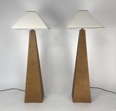 Pair of Vintage Leather Lamps - 1064272