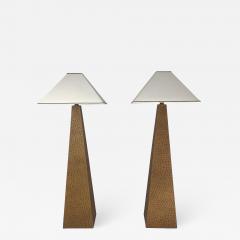Pair of Vintage Leather Lamps - 1065786