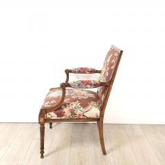 Pair of Vintage Louis XVI Style Beechwood Armchairs circa 1980 - 3800341