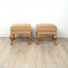 Pair of Vintage Mecca Carved Wood Benches - 4086452