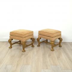 Pair of Vintage Mecca Carved Wood Benches - 4086453