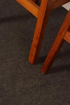 Pair of Vintage Mexican Modern Pine and Woven Palm Bar Stools by Muebles Austin - 4517821