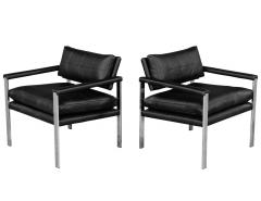 Pair of Vintage Mid Century Modern Arm Chairs in Metal - 1800951