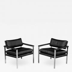 Pair of Vintage Mid Century Modern Arm Chairs in Metal - 1802502
