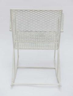 Pair of Vintage Mid Century white Iron Child Rocking Chairs - 1803379