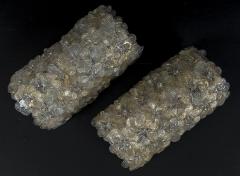 Pair of Vintage Murano Blown Floral Wall Lights UL Certified - 2756974