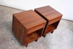 Pair of Vintage New England Solid Walnut Nightstands - 555898