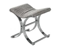 Pair of Vintage Polished Metal X Stools - 4472348