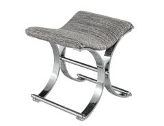 Pair of Vintage Polished Metal X Stools - 4472350