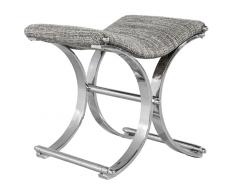 Pair of Vintage Polished Metal X Stools - 4472354