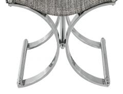 Pair of Vintage Polished Metal X Stools - 4472356