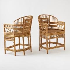 Pair of Vintage Rattan Brighton Pavilion Chairs - 4023139