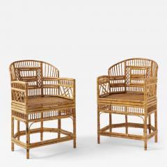 Pair of Vintage Rattan Brighton Pavilion Chairs - 4036600