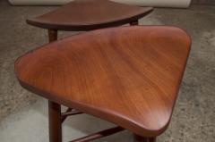 Pair of Vintage Solid Walnut Studio Craft Bar Stools by David Scott - 1014902