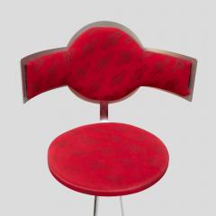 Pair of Vintage Steel metal Martini bar Stools - 4099443