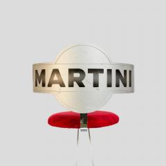Pair of Vintage Steel metal Martini bar Stools - 4099448