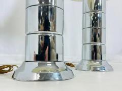 Pair of Vintage Table Lamps in Polished Chrome in the Style of Laurel Lighting - 3948836