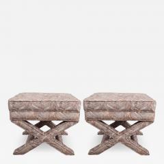 Pair of Vintage X Benches - 1100925