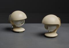 Pair of Visor Form Table Lamps with Opaline Glass Diffusers 1960s - 4410074