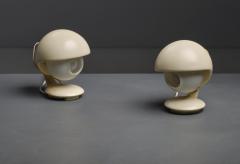 Pair of Visor Form Table Lamps with Opaline Glass Diffusers 1960s - 4410076