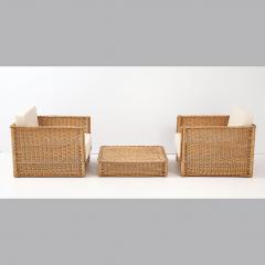 Pair of Vivai Del Sud Style Wicker Armchairs - 4562115