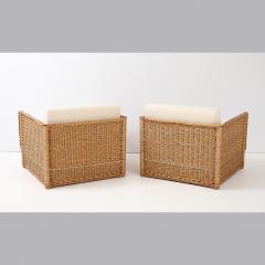 Pair of Vivai Del Sud Style Wicker Armchairs - 4562125