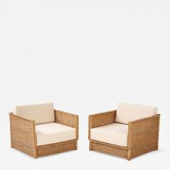Pair of Vivai Del Sud Style Wicker Armchairs - 4562159