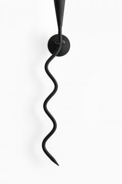 Pair of Wall Candlesticks in Wrought Iron 1950s - 4378217