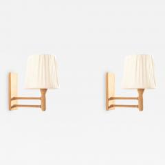 Pair of Wall Lights in Pine Norway 1960s - 3160562